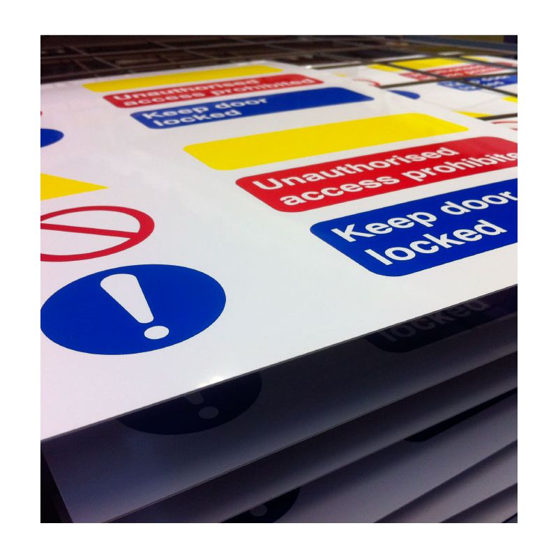 Printed Rigid PVC Board, Perfect for Health & Safety Signs