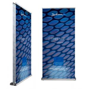 Premium double sided roller banner