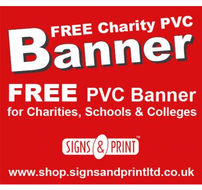 FREE Charity PVC Banner Offer