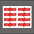 Shape Cut Labels on Sheets also known as Sheet Labels
